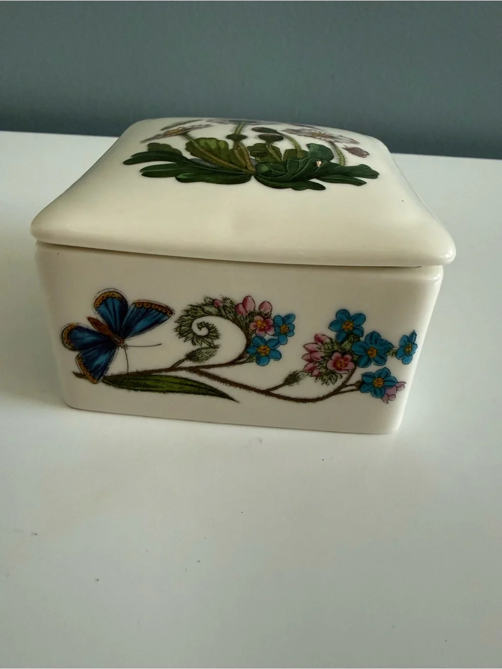 Portmeirion Botanic Garden Porcelain Square Trinket Box